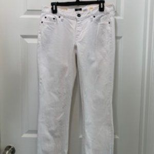 J Crew Women's Matchstick Jeans White Size 30